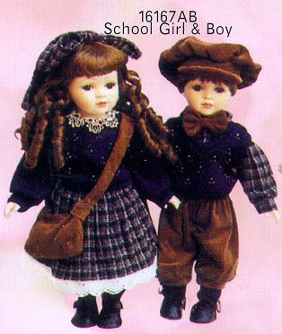 16'' School Boy & Girl