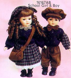 16'' School Boy & Girl